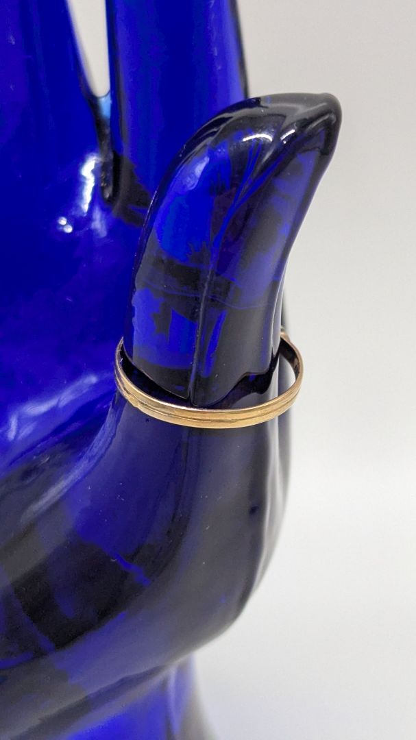 Gold/Purple Square Gemstone Ring