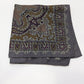 Dark Grey Paisley Printed Large Handkerchief