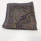 Dark Grey Paisley Printed Large Handkerchief