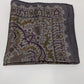 Dark Grey Paisley Printed Large Handkerchief