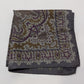 Dark Grey Paisley Printed Large Handkerchief