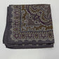 Dark Grey Paisley Printed Large Handkerchief