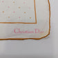 Christian Dior White/Orange Polka-Dot Handkerchief