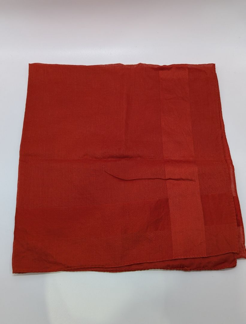 YSL Red Square Bordered Scarf
