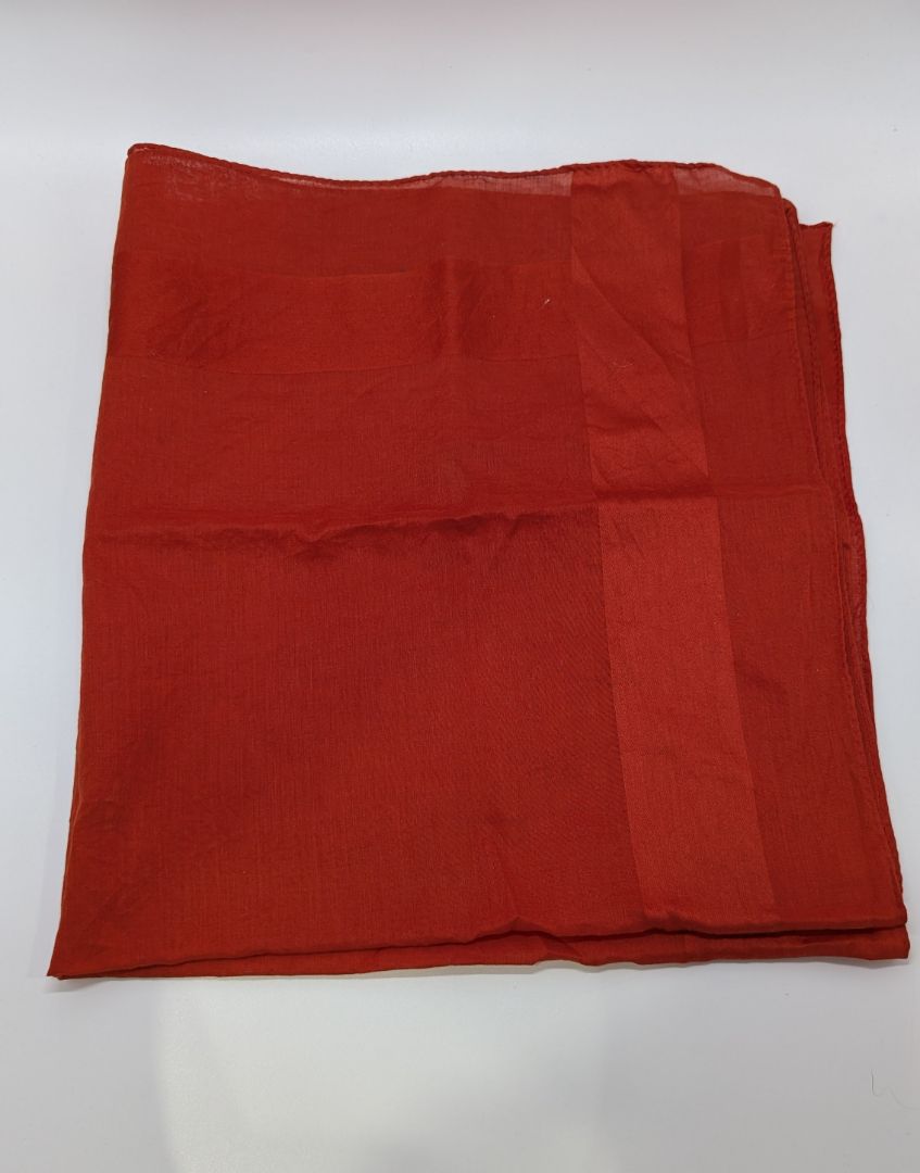 YSL Red Square Bordered Scarf