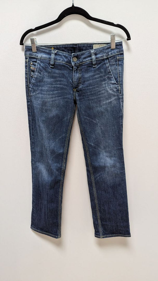 DIESEL Medium 008AX Wash "KEYUTE" Low-Rise Straight Jeans