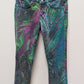 bebe Green "Flight of Fancy" Printed Skinny Jeans