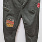 Desigual Dark Grey Embroidered Casual Pants