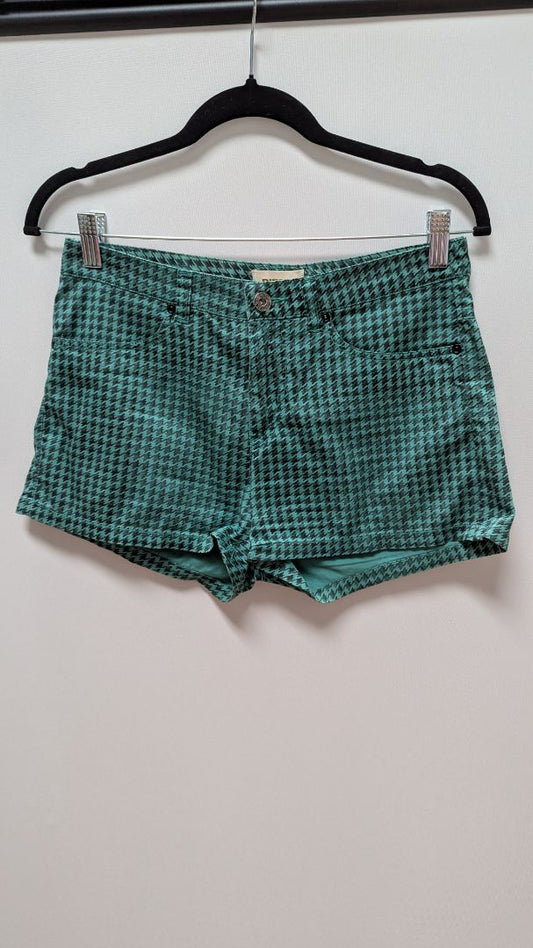 DIESEL Teal/Black Houndstooth Casual Shorts