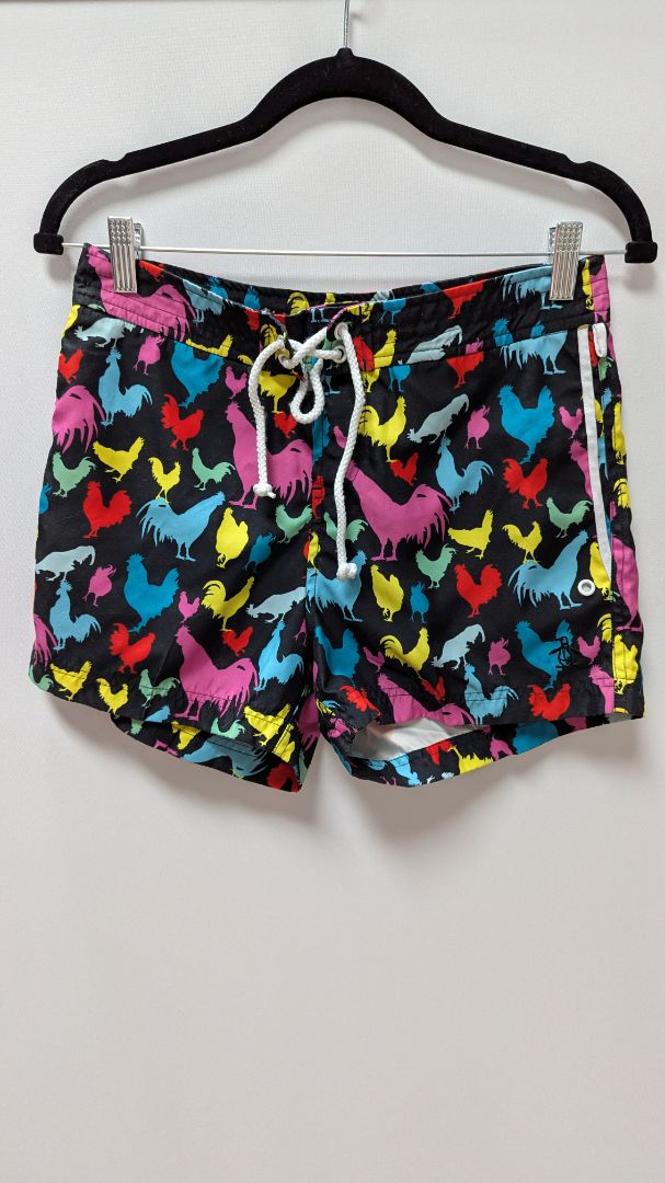 Original Penguin Men's Black Chicken Swim Shorts