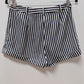 Forever 21 Navy/White Striped Cuffed Shorts