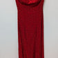 Cache Vintage Red Strapless Beaded Formal Gown