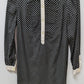 Original Penguin Black Polka-Dot Silk-Blend Shift Dress