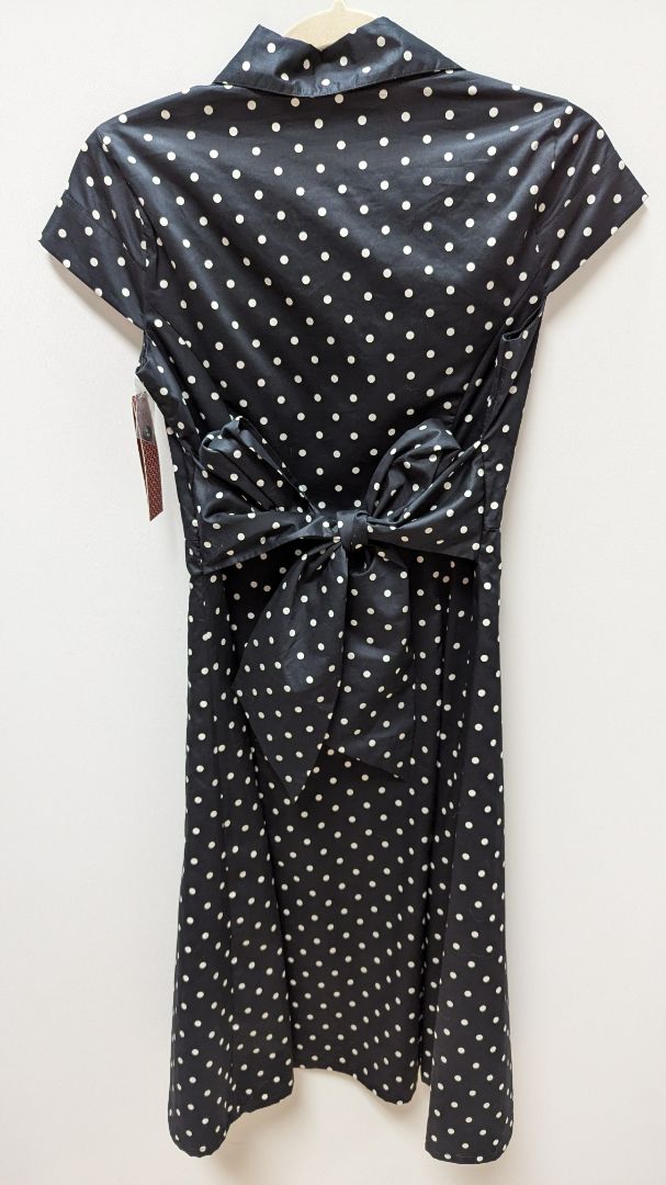 Merona Navy/White Polka-Dot Button-Down Dress