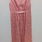 Vintage Light Pink Floral Satin Maxi Dress