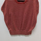 Banana Republic Dark Red/White Striped Sweater Vest