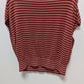 Banana Republic Dark Red/White Striped Sweater Vest