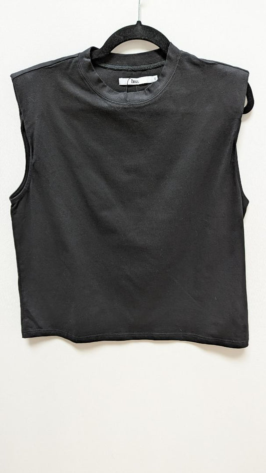 boa Black Sleeveless Knit Tee