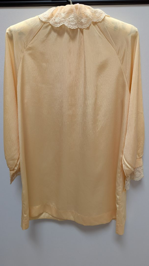 Neiman Marcus Eve Stillman Peach Lace-Trim Nightgown