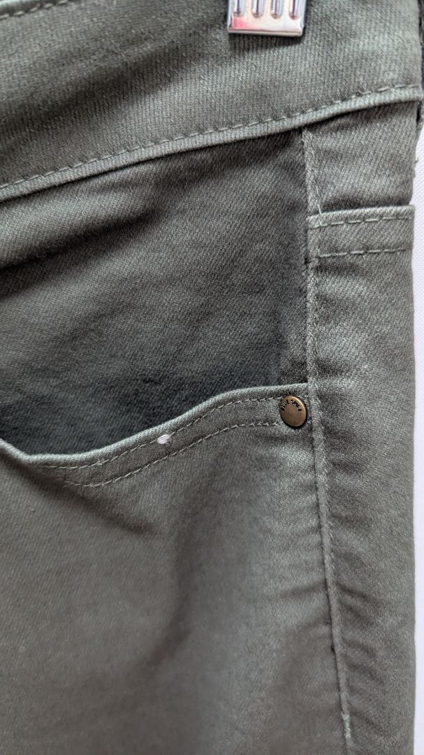 BLUESPICE Dark Green Flared Cargo Pants