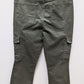 BLUESPICE Dark Green Flared Cargo Pants