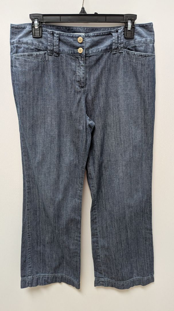 Ann Taylor Loft Dark Blue Wide Leg Cotton Pants