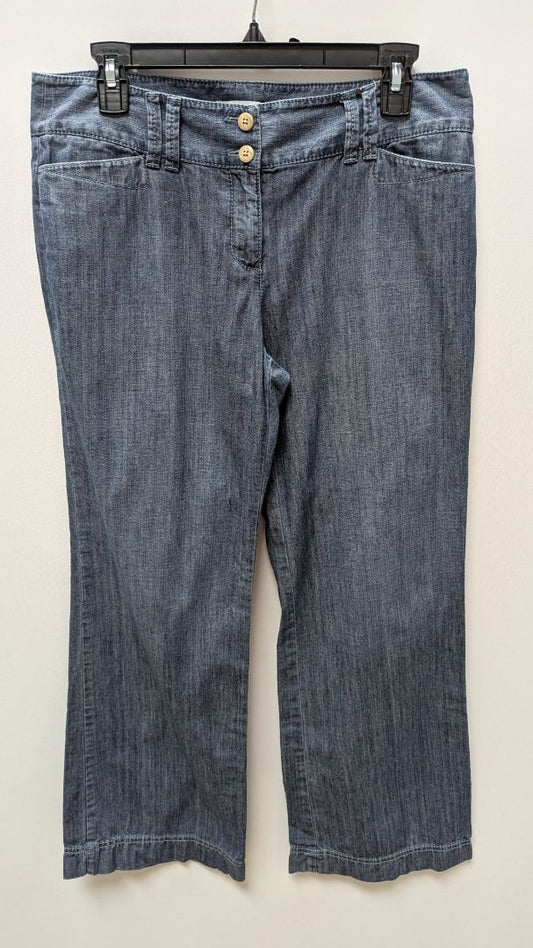 Ann Taylor Loft Dark Blue Wide Leg Cotton Pants