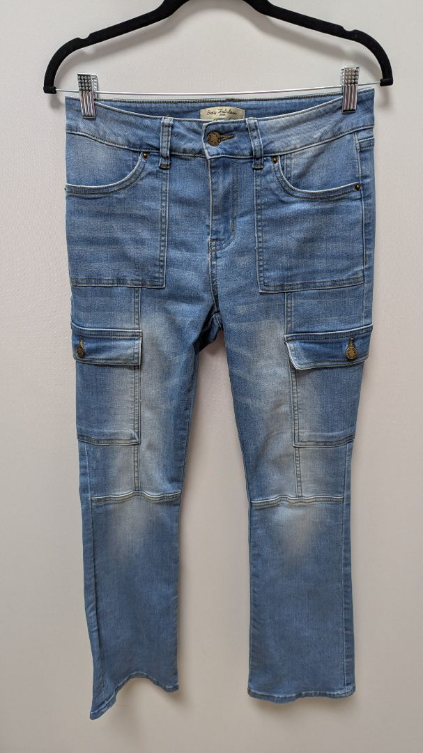 Sexy Fabulous Jeans Light Wash Cargo Jeans