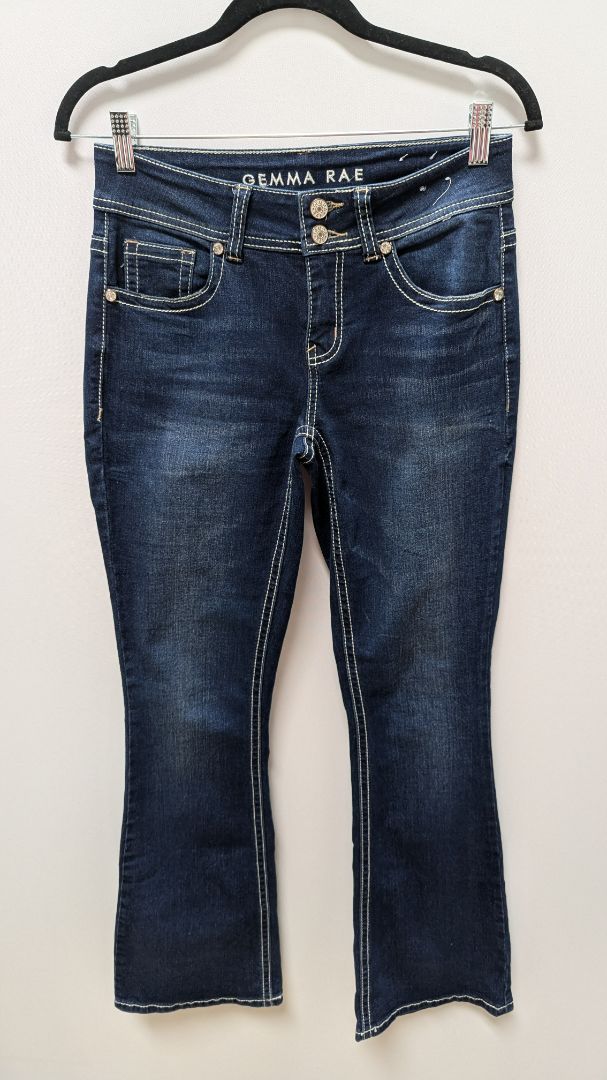 Gemma Rae Dark Wash Embellished Bootcut Jeans