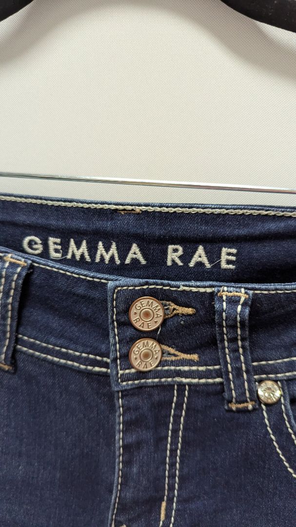 Gemma Rae Dark Wash Embellished Bootcut Jeans