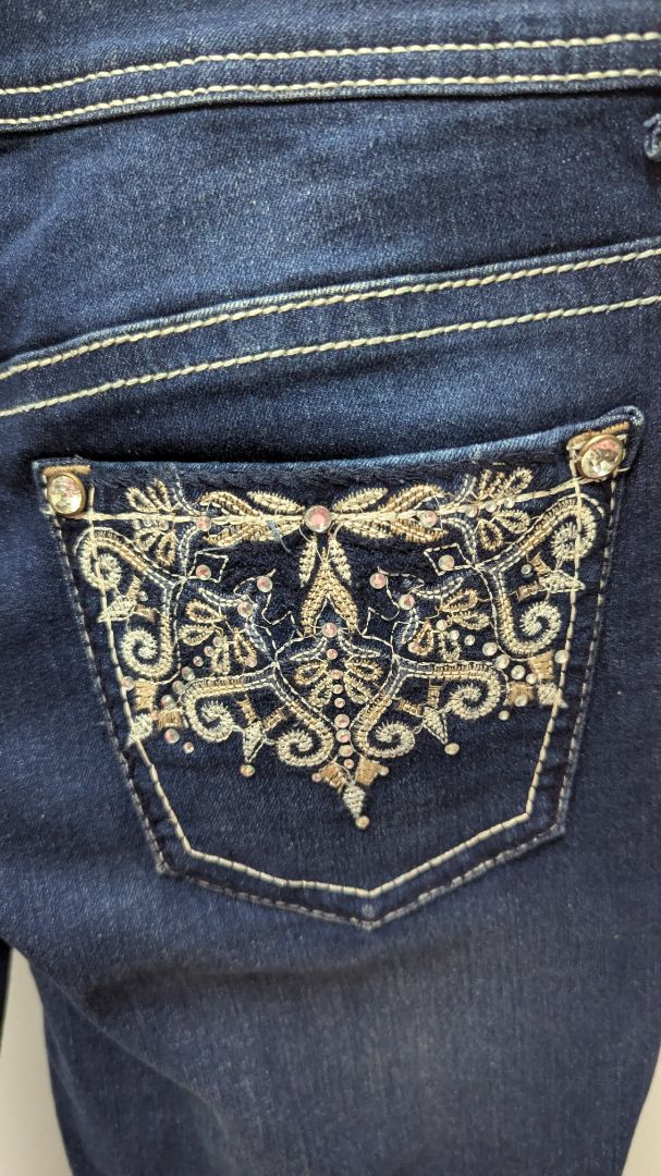 Gemma Rae Dark Wash Embellished Bootcut Jeans
