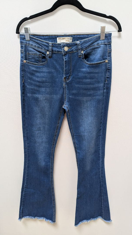 Celebrity Ace Medium Wash Distressed Flared Jeans