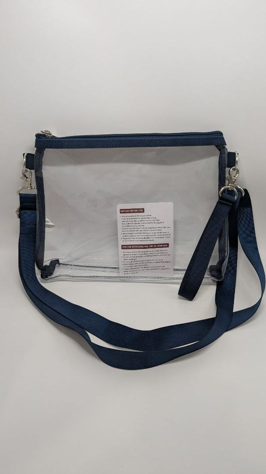 Bagenius Navy/Clear Crossbody Purse