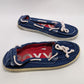 ROXY Blue/White Rope Boat Loafer Shoes