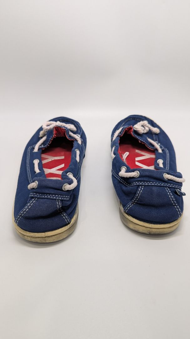 ROXY Blue/White Rope Boat Loafer Shoes