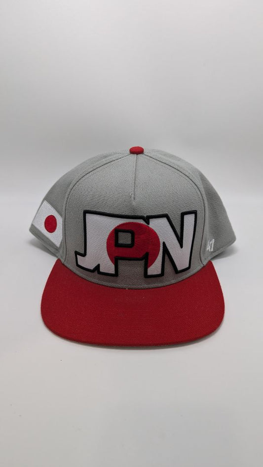 47 Brand Grey/Red "Japan" Baseball Hat