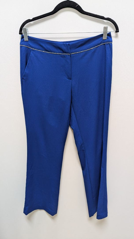 Calvin Klein Deep Blue Chain-Waist Trouser Pants
