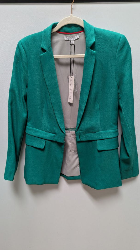 C.LECTIVE Emerald Green Convertible Zippered Blazer