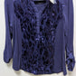 by Chico's Purple Plumage Becky Burnout Velvet Blouse