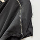 dressbarn Black Rhinestone Zipper Shoulder Blouse