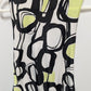 R Marks White/Black/Green Printed Sleeveless Blouse