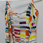 APT.9 White Abstract Woven Flounce Cami Tank