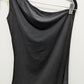 dots Black/Green Distressed Camo One-Shoulder Tank