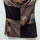 STEPS Vintage Brown Velvet-Suede Panel Strapless Blouse