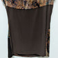 STEPS Vintage Brown Velvet-Suede Panel Strapless Blouse