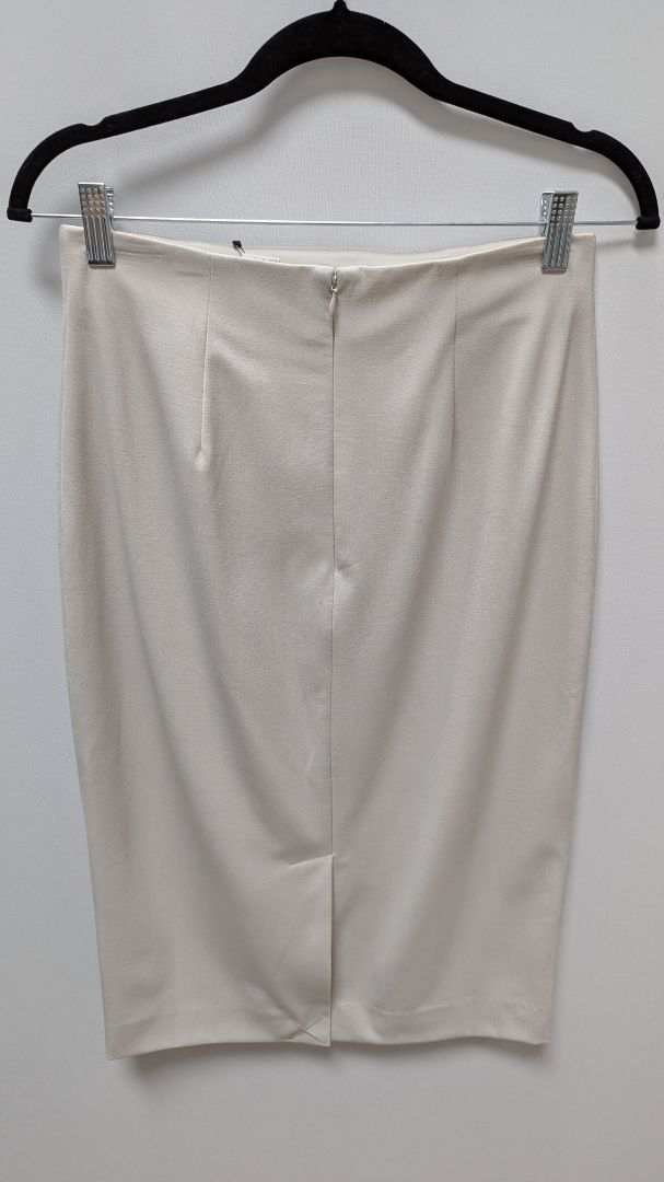 Spiegel Light Khaki 2-Way Stretch Midi Skirt