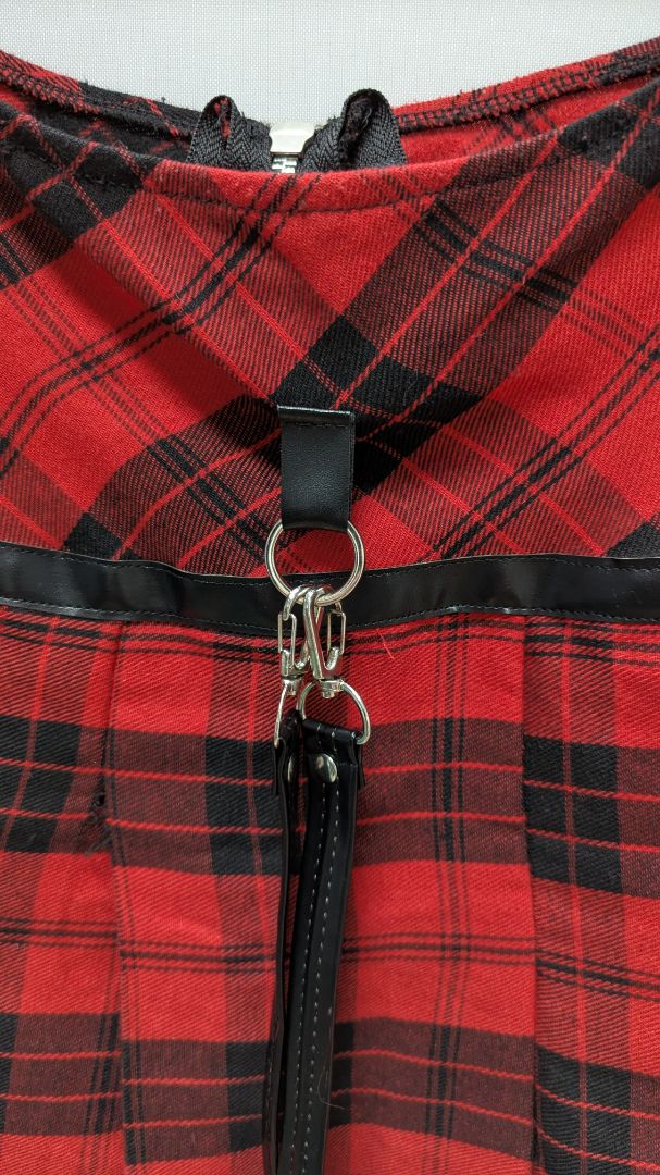 Body Rage Red/Black Plaid Costume Skirt with Suspenders – Recycled Threads