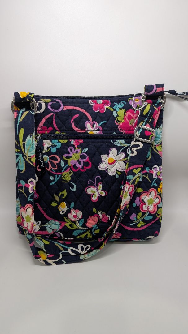 Vera Bradley Navy/Pink Paisley Hipster Crossbody Purse