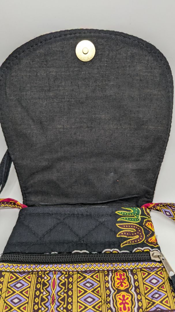 Bagamoyo Black Quilted Crossbody Purse