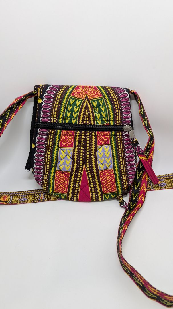 Bagamoyo Black Quilted Crossbody Purse